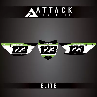 Attack Graphics Elite Number Plate Backgrounds For Kawasaki KLX110 2011 • $39.31