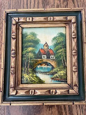 Vintage Original Oil Painting Art Is 4”x5” Plus Frame • $35