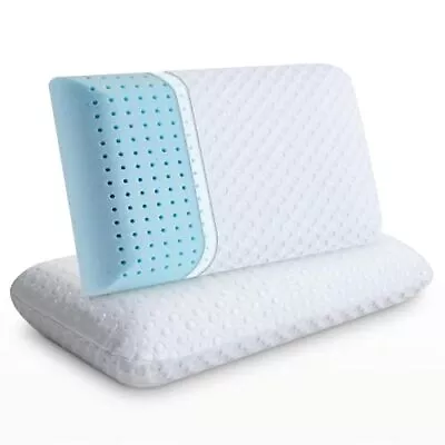 Gel Memory Foam Pillows 2 Pack Firm Pillow Dual-Sided Cooling & Cozy Washable Co • $44.79