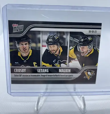 2023-24 Topps Now Nhl Sticker Pittsburgh Penguins Sidney Crosby Letang Malkin #2 • $4