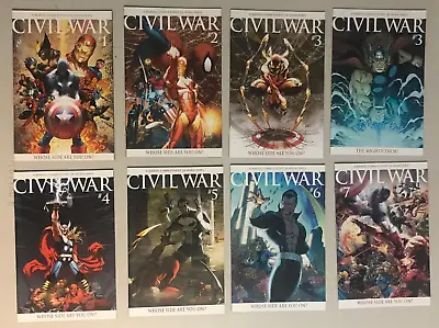 Civil War #1 - #7 Nm Marvel 2007 - Complete Michael Turner Incentive Variant Set • $299.99