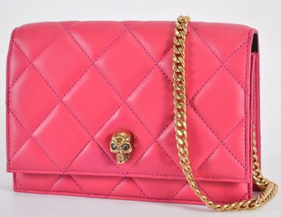$817.22 • Buy New Alexander McQueen 513088 Quilted Nappa Leather Skull Shoulder Bag Purse