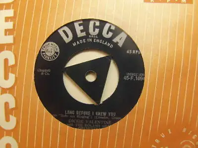£3.50 • Buy Dickie Valentine – Long Before I Knew You 1957 7” Decca F 10949