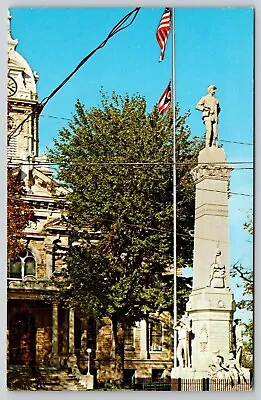 Fallen Veterans Monument Muskingum Conservancy District American Flag Postcard • $7.99