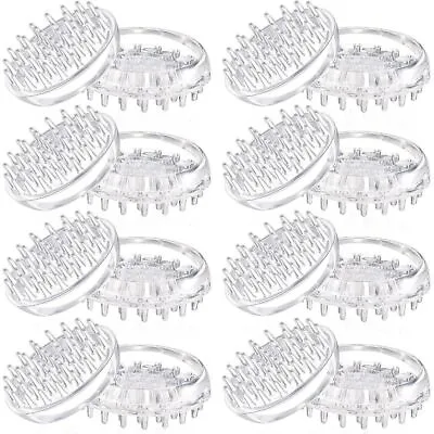 £4.04 • Buy 16 Pcs Spiked Caster Cups Clear Chair Leg Covers Carpet Protectors  Sofas