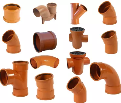 £15.97 • Buy Underground Drainage Soil Pipe Fittings Sockets Junctions & Bends Gully Trap