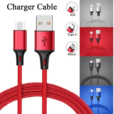 For IPhone Samsung Type C Android Charger Charging Braided Cable 0.25M 1M 2M 3M • $7.29