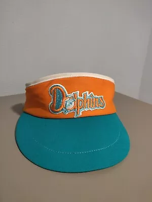 Vintage Miami Dolphins NFL Football Made In USA Adjustable One Size Visor Hat • $44.99