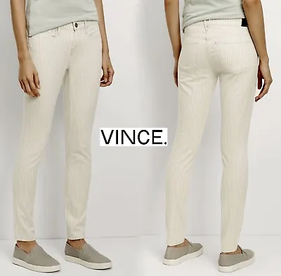 Vince Nwt $225 Riley Striped Skinny Rexford Drive Jean. Made In Usa. Sz 24 • $34.99