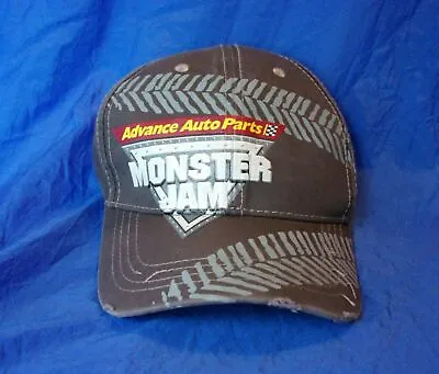 MONSTER JAM Monster Trucks Advance Auto Parts Distressed Ball Cap W/ Hook & Loop • $14.98