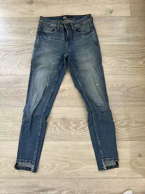 Zara Women Size 8  EUR 36 Blue Stretch Skinny  Jeans • $19.99