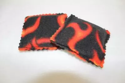 Microwave Rice Bag Hand Warmers Reusable Set Of 2 Flames Fleece • $4