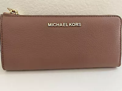 Michael Kors Wallet Dusty Rose LG Three QTR Zip 35H8GTVZ3L New W T • $90