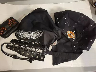  Harley Davidson Skull Cap Bandana Head Wrap Hair Glove Tie Phone Case Lot  • $39.99