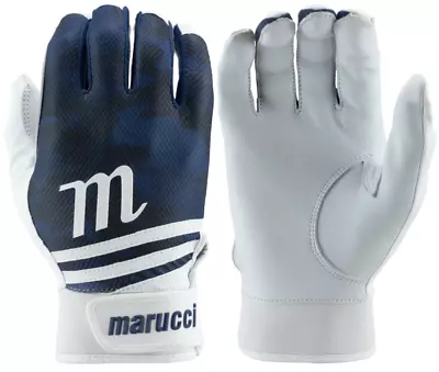 1 Pair 2022 Marucci MBGCRXY Crux Batting Gloves White / Navy Blue Youth Small • $24.95