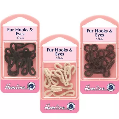 £4.55 • Buy Hemline 3 X Fur Hooks And Eyes Dress, Skirt, Bra Coats Jackets 