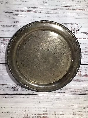 WM William ROGERS 272 Vintage Silver Plated | 15 W X 3/4”H | Round Serving Tray • $34.99