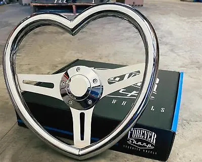 11  Chrome Heart Steering Wheel Engraved Horn Button-6 Hole - Factory Second • $106.31