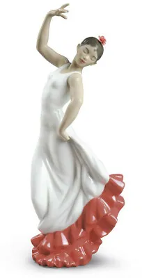 Nao By Lladro Spanish Art (white-red) #1884 Brand Nib Dancer Flower Save$$ F/sh • $174.99