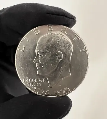 $1200 • Buy 1776-1976  Eisenhower Liberty Bell Moon Silver One Dollar US Bicentennial Coin