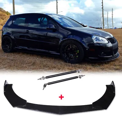 For VW Golf MK7.5 MK7 MK5 MK4 MK3 Front Bumper Lip Splitter Spoiler + Strut Rods • $66.49