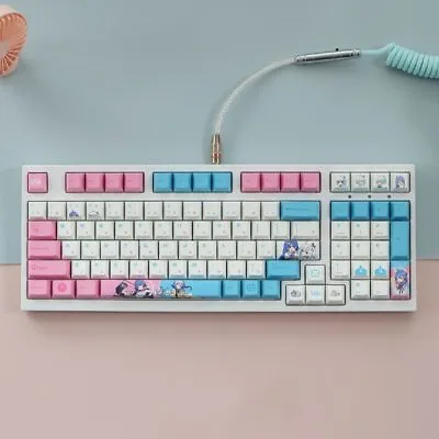 $49.99 • Buy Two Dimensions Pink & Blue Anime Custom Keycap Set For Mechanical Keyboard