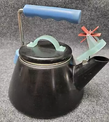 Michael Graves Teapot Tea Kettle Black Spinning 18-10 Stainless DAMAGE A7 • $26.24
