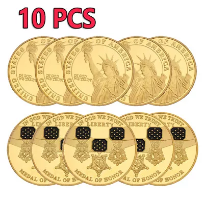 10PCS In God We Trust Challenge Coin Liberty USA Commemorative Medal Of Honor • $18.59
