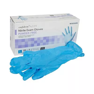 MCK-Exam Glove McKesson Confiderm® 6.5CX Large NonSterile Nitrile Extended Cuff • $66.91