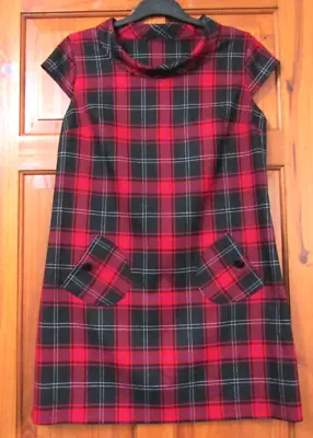 £18.99 • Buy Mod / 60s Tartan Dress Size 14 ( Z017)