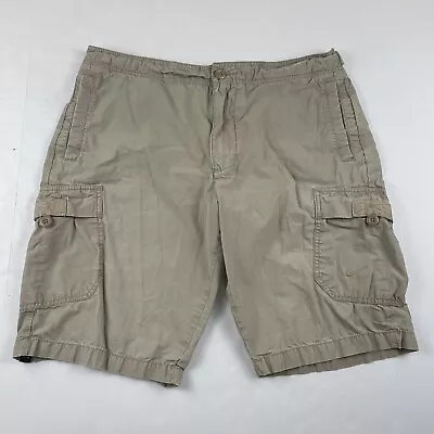 Nike The Athletic Dept Cargo Shorts Men's L Drawstring Cotton Beige Lightweight • $12.95