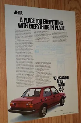 ★1981 Vw Jetta Original Vintage Advertisement Print Ad 81 • $9.99