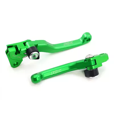 KX LOGO CNC Pivot Brake/Clutch Levers For KAWASAKI KX250 KX250F KX450F Green US • $13.99