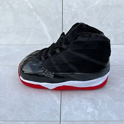 £34.75 • Buy Air Jordan 11 High Black Red Style Slippers Sneakers J11 Unisex One Size Uk Gift