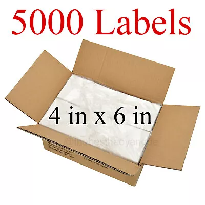 5000 - 4x6 Fanfold Direct Thermal Shipping Labels For Zebra & Rollo Printers • $71.93