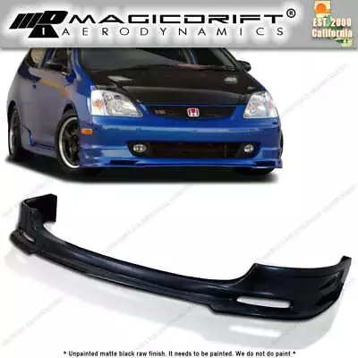 For 02-05 HONDA CIVIC SI Hatch EP EP3 FRONT BUMPER ADD-ON LIP SPOILER Urethane • $100.99