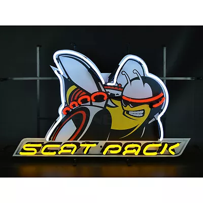 Neon Sign Scat Pack SRT Super Bee Mopar Hemi Challenger Hellcat Scatpack Charger • $424.99