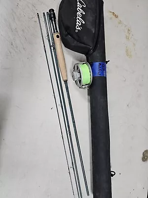 C Cabela's Fly Rod Reel Combo Synch 8'6  5wt 4pc Fishing  • $108.99