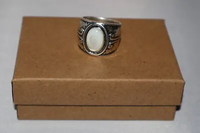 Silpada Sterling Silver Mother Of Pearl Scroll Cuff Ring Size 8 • $65