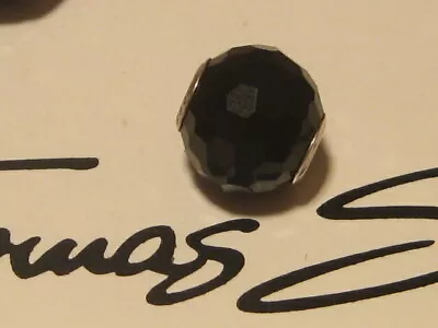 Thomas Sabo Black Faceted Obsidian Karma Bead Charm • $39