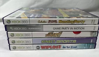 Kinect Adventures Sports Party Motion Wipeout Games Xbox 360 Lot Complete • $17.99