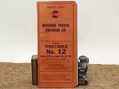 Missouri Pacific Railroad Co - Timetable No 12 - 1978 • $16.99