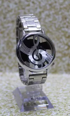 Fashion Music Note Notation Watch Stainless Steel Brand New Open Box New Batt. • $14.50