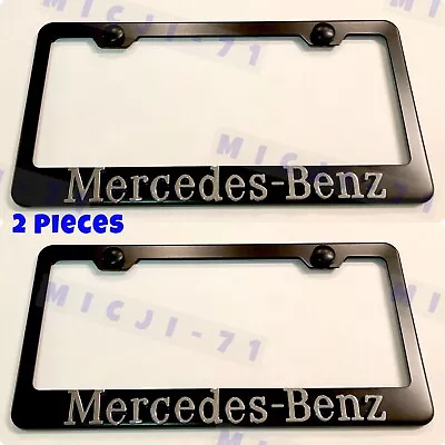 X2 3D Mercedes Benz Emblem Stainless Steel License Plate Frame Holder Tag • $37.99