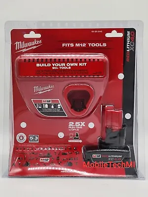 Milwaukee M12 RedLithium XC4.0 4.0Ah Battery And Charger Kit 48-59-2440 OEM NEW • $55.97