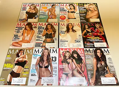 Maxim Men's Magazine LOT (12) FULL YEAR 2009 Katy Perry Rihanna Swimsuit Issue • $26.99