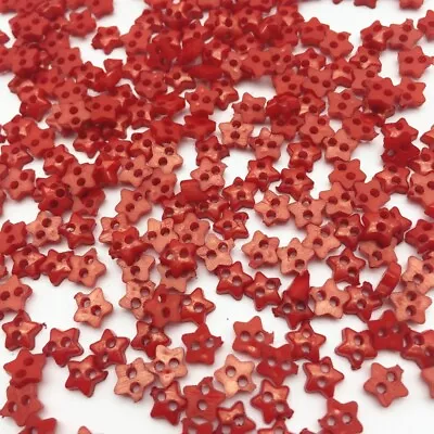 £6.73 • Buy 50 Button Star Red 6 MM 2 Hole Scrapbooking DIY Deco Haberdashery Sewing