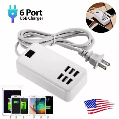 Multi 6 Port USB Desktop Fast Charging Station Wall Power Adapter Travel Charger • $11.53