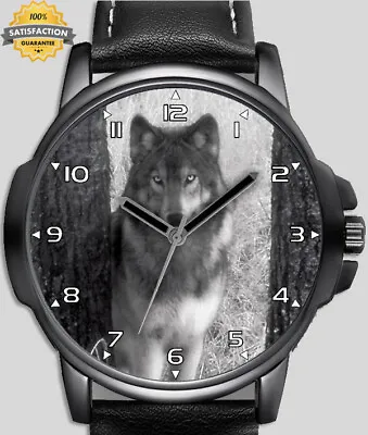 Haunted Grey Wolf Stare Unique Unisex Beautiful Wrist Watch UK FAST • $98.64