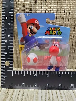 Jakks Pacific Super Mario RED YOSHI WITH EGG 2.5  Figure NIB • $16